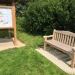 Newly installed bench at Duggleby